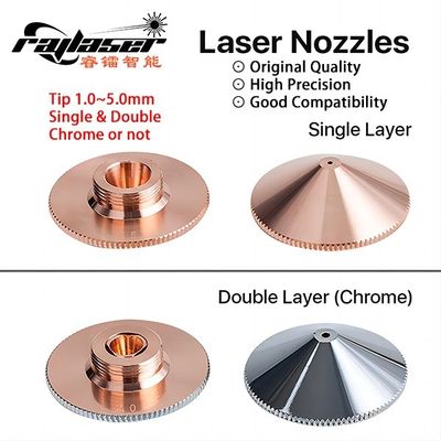 Chrom/Copper Single Double Layer Fibre Laser Précitéc Raytools Poids de la buse KG 0,15 KG