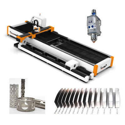 Machine de découpe de fibres d'aluminium de tube métallique à découpe laser à faible entretien avec coupeuse rotative