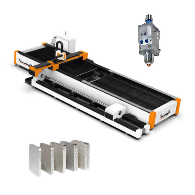 Machine de découpe au laser de tôles et tubes en fibre de métal 1kw-6kw pour une vitesse de coupe de 0 à 100 m/min